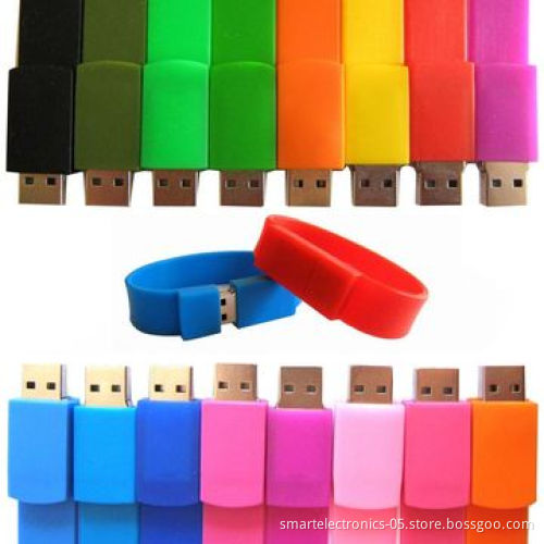 Wristband USB flash drives, 64MB-128GB, free package, printing, high speed, 3-year warranty